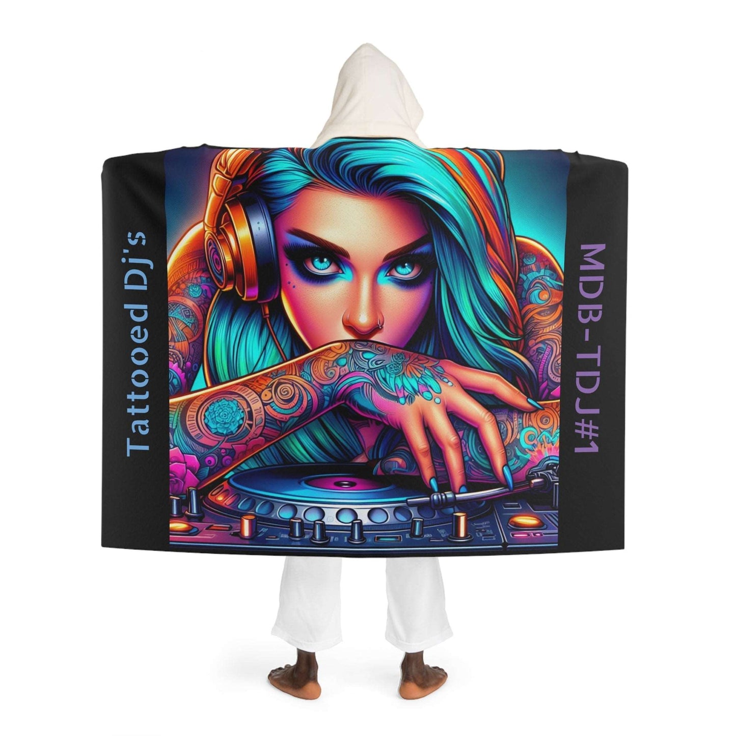MDBTDJ#1 Hooded Sherpa Fleece Blanket Tattooed Dj's Limited Edition