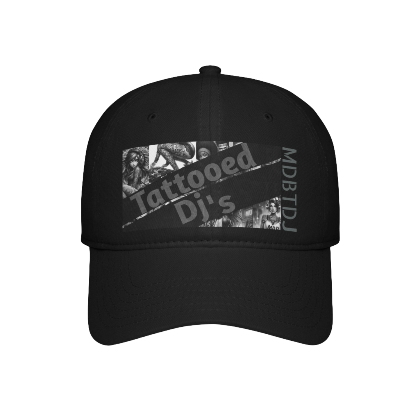 MDBTDJ#FPLGC Black - Low Profile Baseball Cap Tattooed Dj's Limited Edition, Hats, Headwear, Tattooed Djs Shop