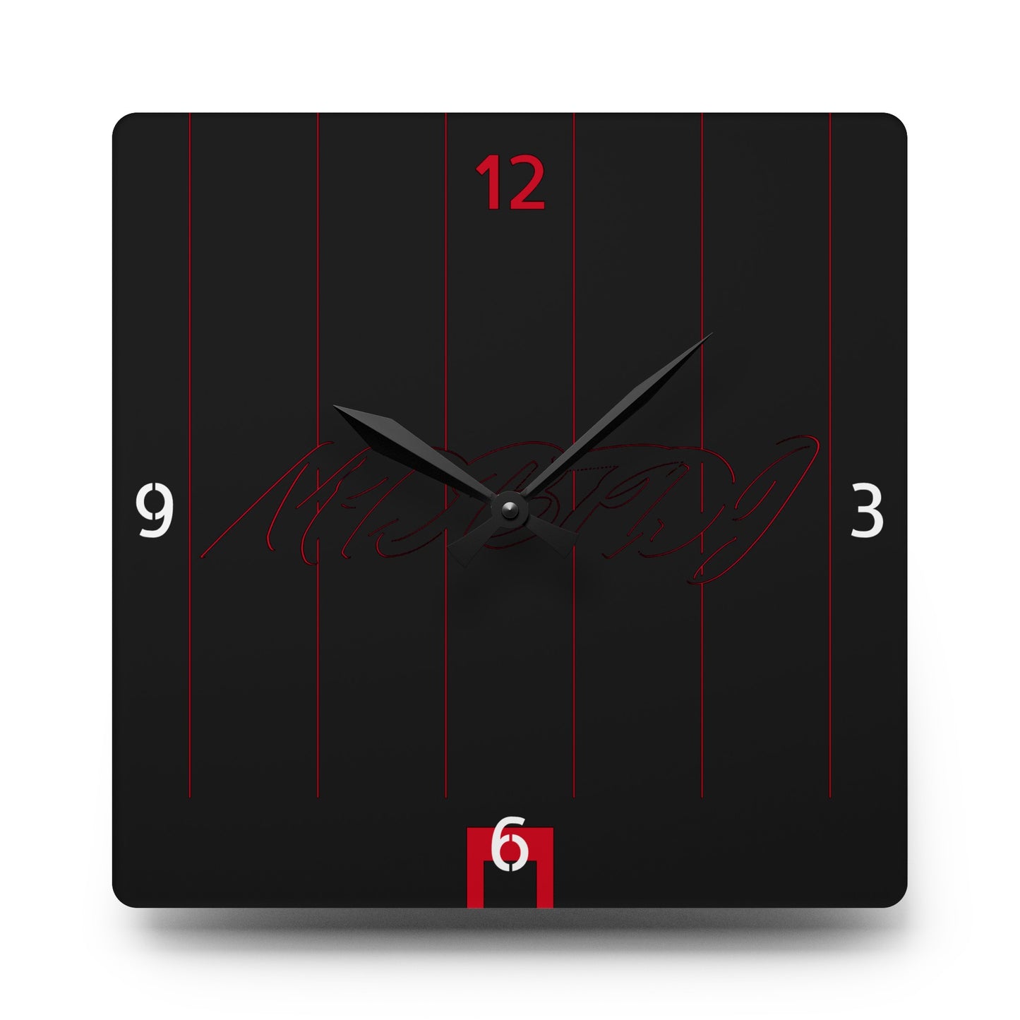 MDBTDJ#PSBRW Premium Acrylic Wall Clock, Home Decor, Clocks, Tattooed Djs Shop