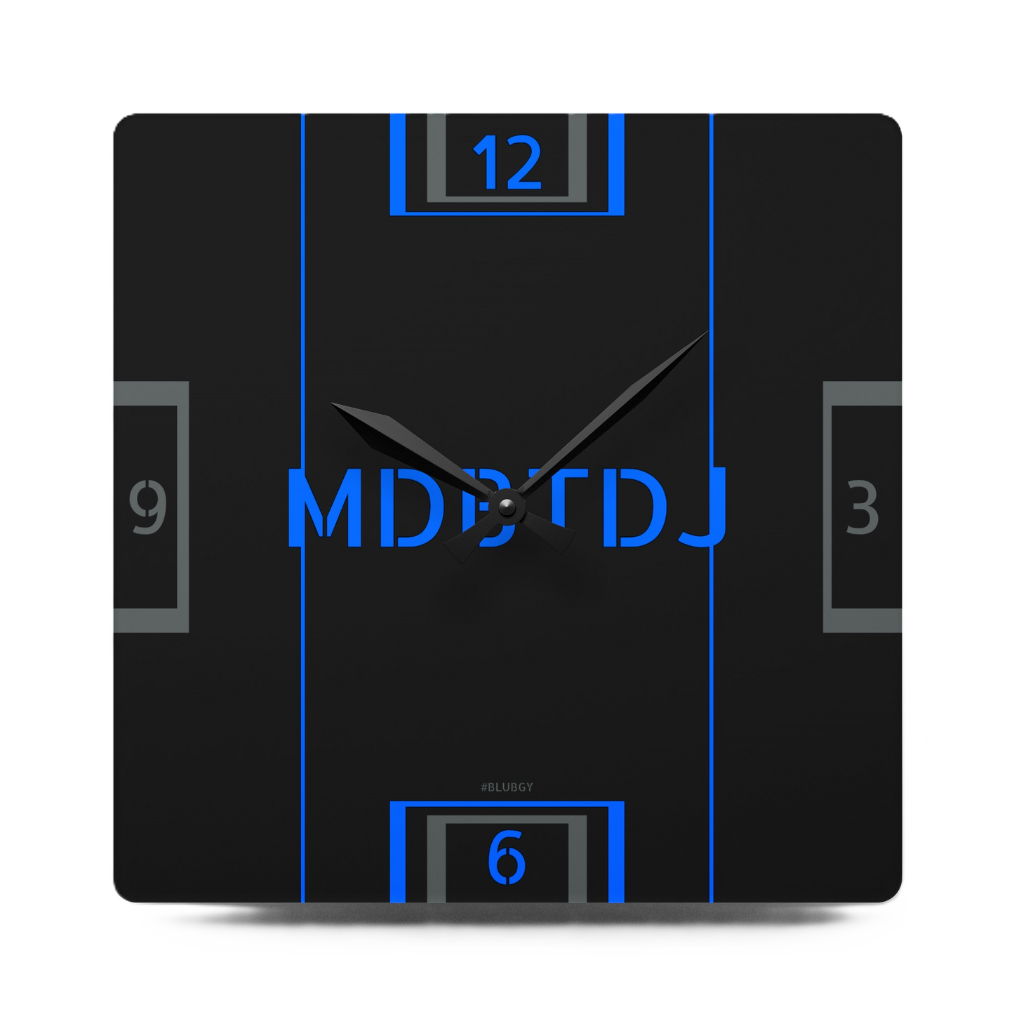 MDBTDJ#BLUBGY Premium Acrylic Wall Clock, Home Decor, Clocks, Tattooed Djs Shop