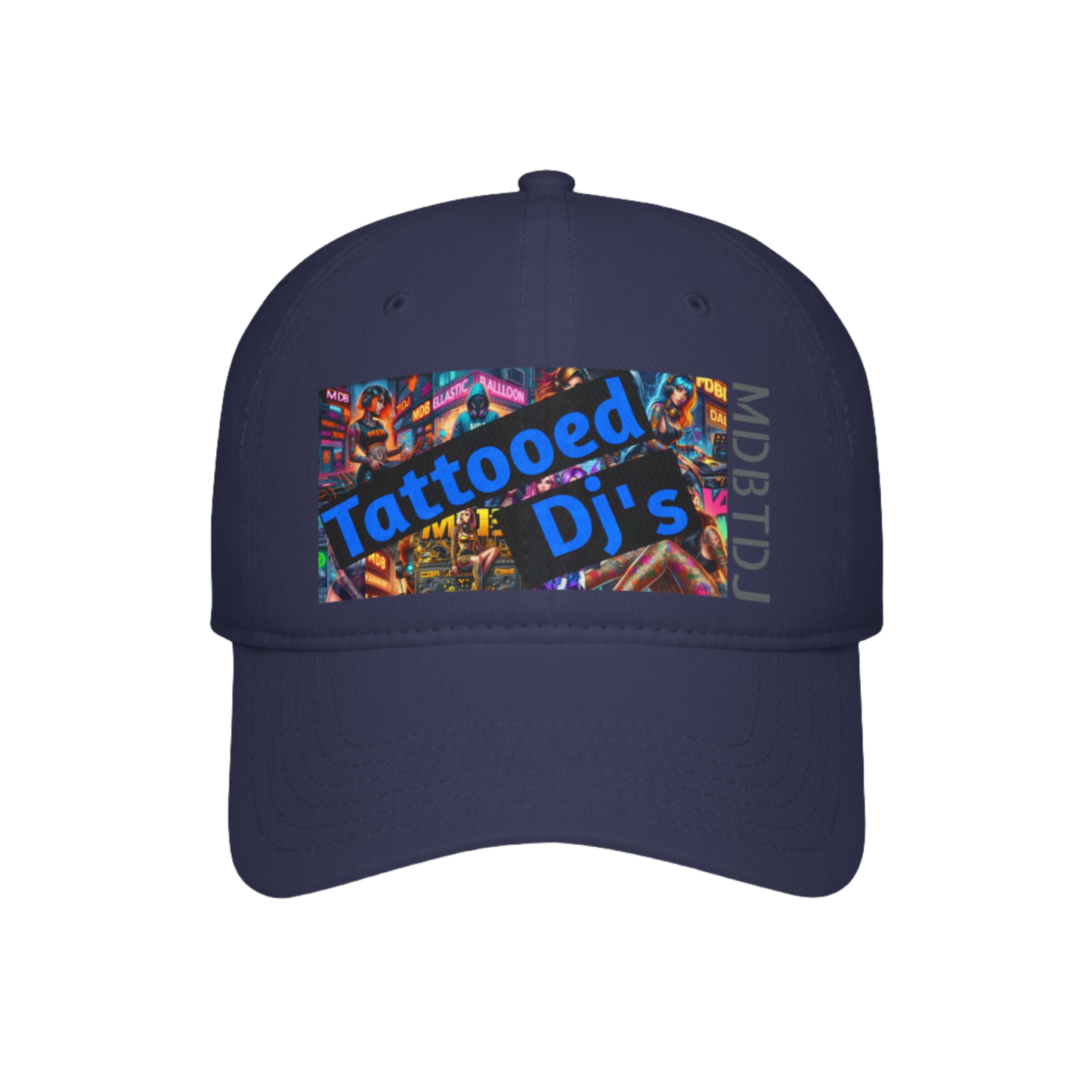 MDBTDJ#LPBCOG Navy - Low Profile Baseball Cap Tattooed Dj's Limited Edition, Hats, Headwear, Tattooed Djs Shop