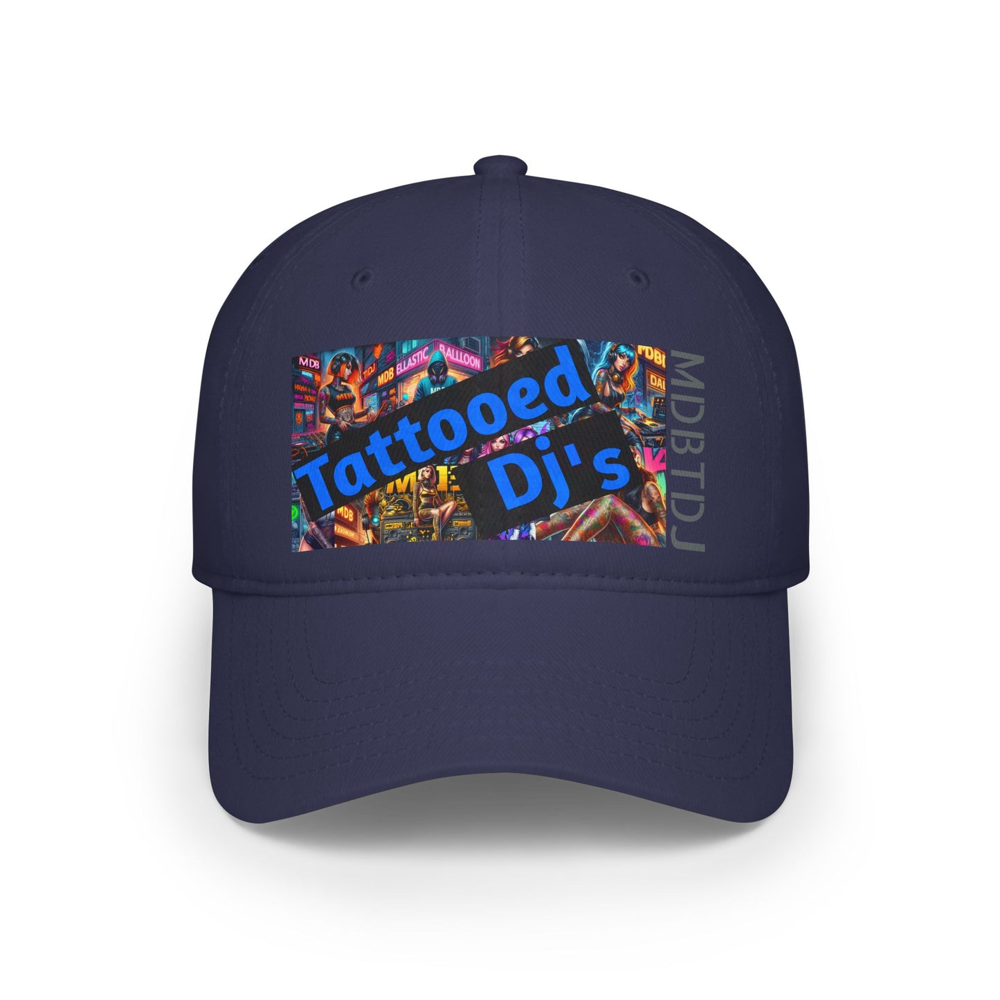 MDBTDJ#LPBCOG Navy - Low Profile Baseball Cap Tattooed Dj's Limited Edition, Hats, Headwear, Tattooed Djs Shop
