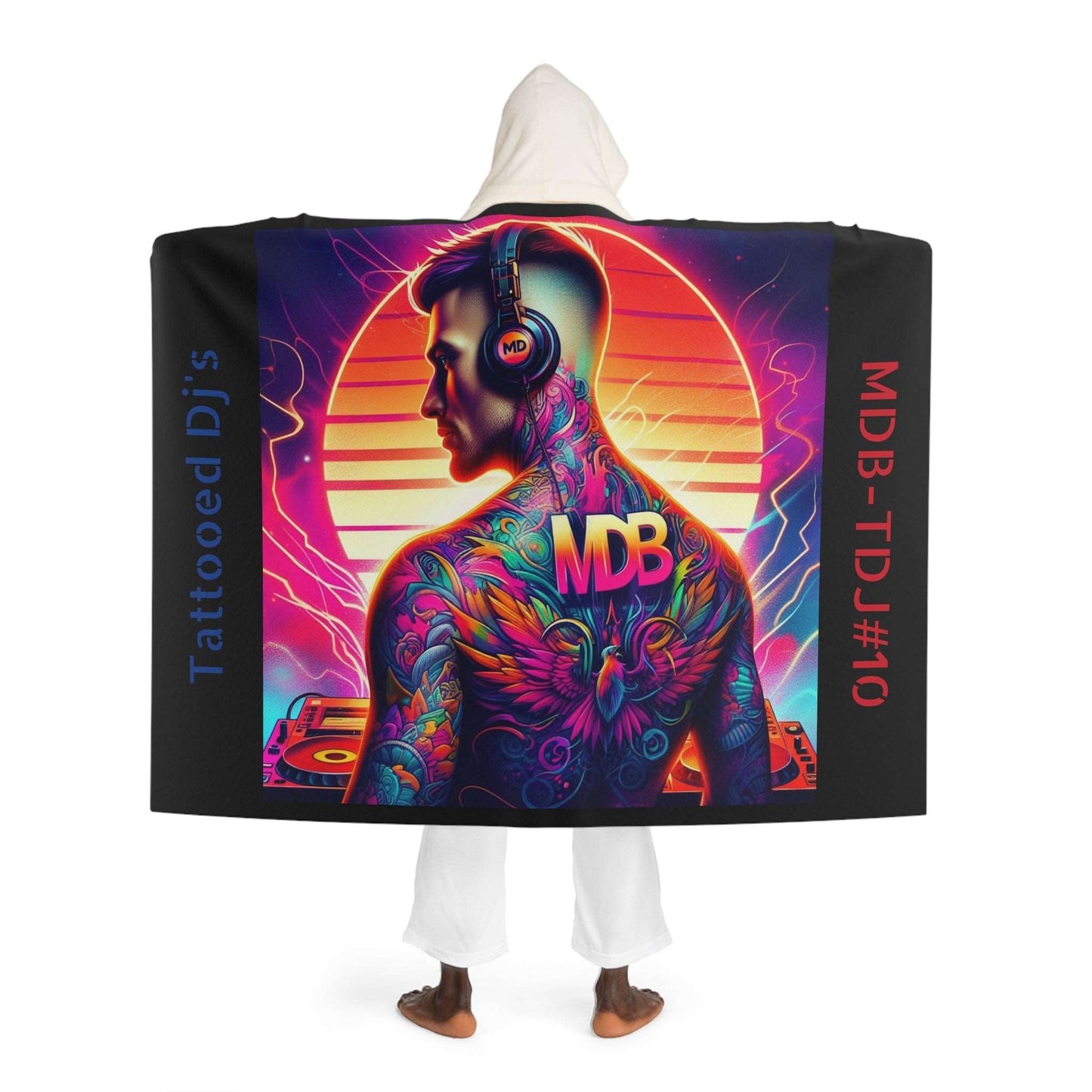MDBTDJ#10 Hooded Sherpa Fleece Blanket Tattooed DJ's Limited Edition