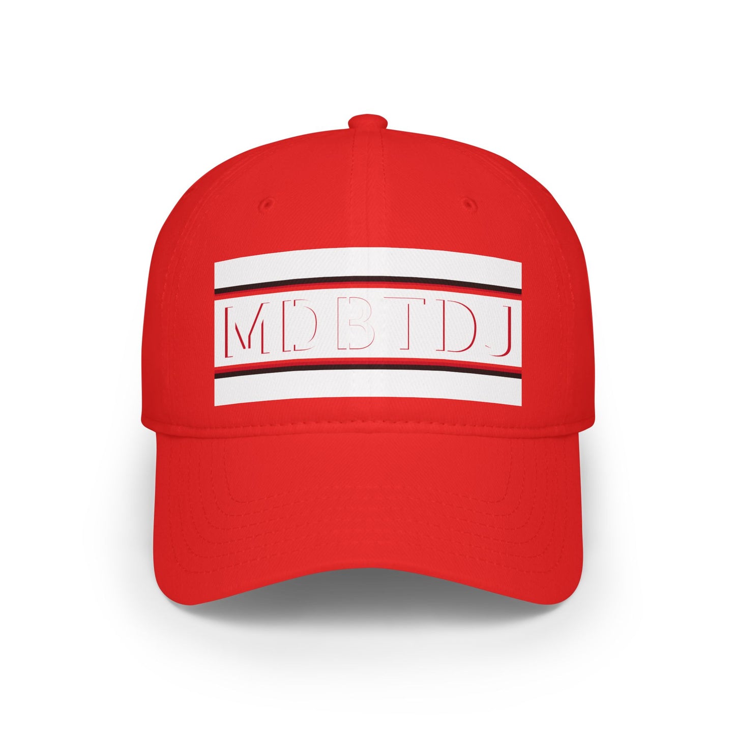MDBTDJ#PSBWRLC Red - Low Profile Baseball Cap, Hats, Hats, Tattooed Djs Shop