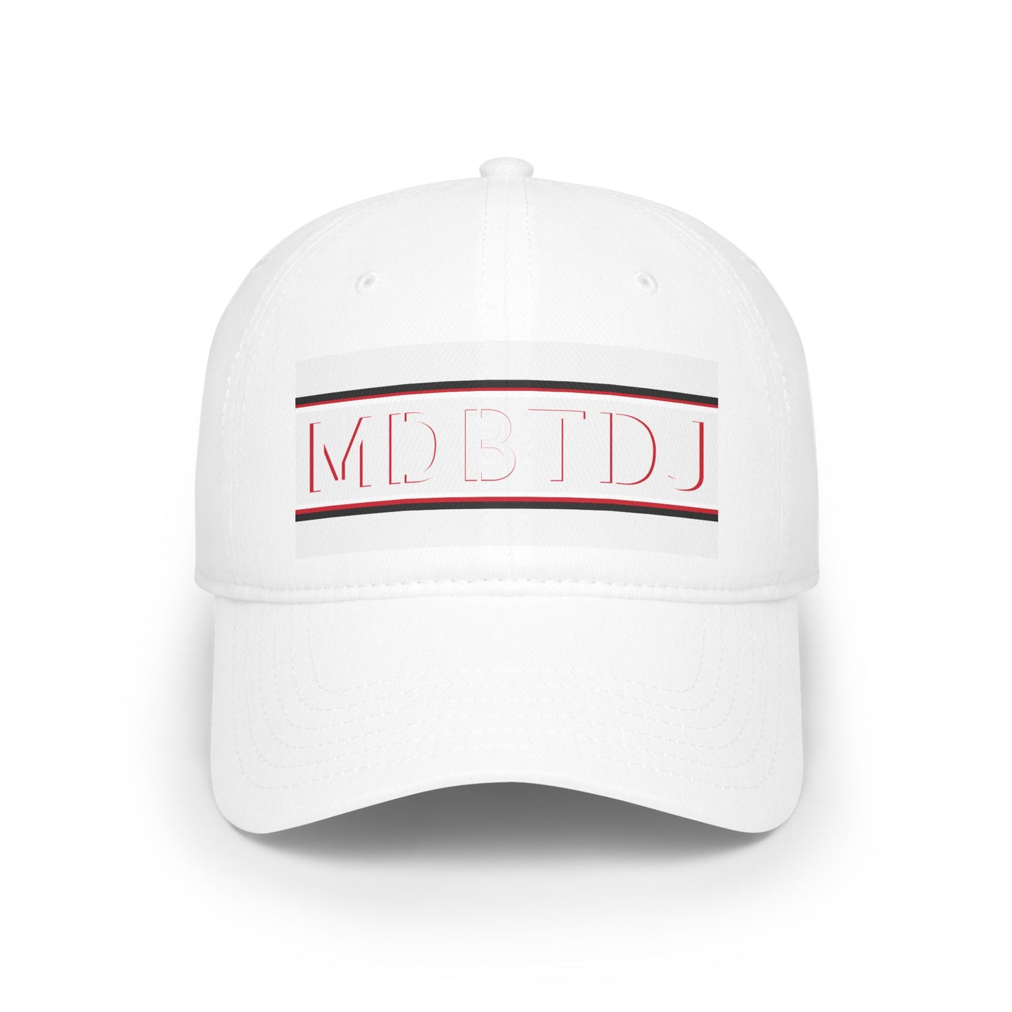 MDBTDJ#PSBWRLC White - Low Profile Baseball Cap, Hats, Hats, Tattooed Djs Shop