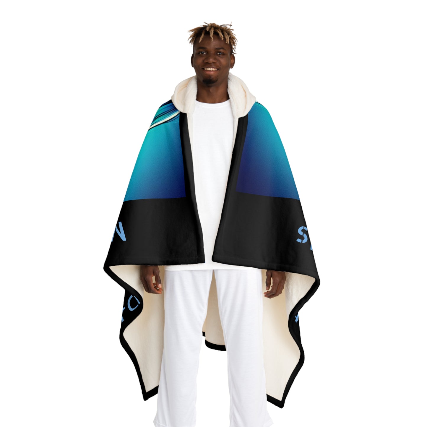 MDBTDJ#9 Hooded Sherpa Fleece Blanket Tattooed DJ's Limited Edition, All Over Prints, Tattooed Djs Shop