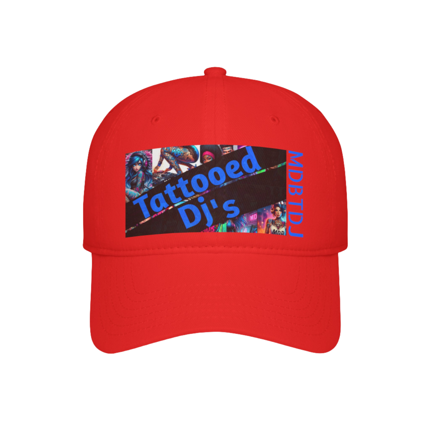 MDBTDJ#FPLCC Red- Low Profile Baseball Cap Tattooed Dj's Limited Edition, Hats, Baseball Caps, Tattooed Djs Shop
