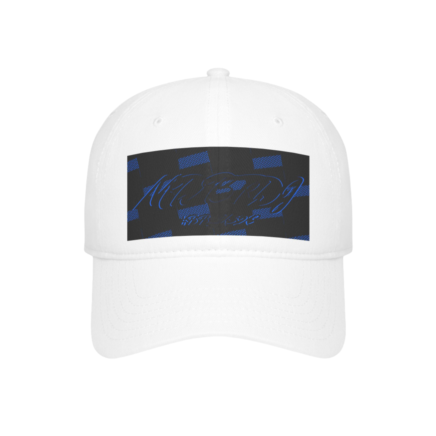 MDBTDJ#BBLUSQC White - Low Profile Baseball Cap, Hats, Hats, Tattooed Djs Shop
