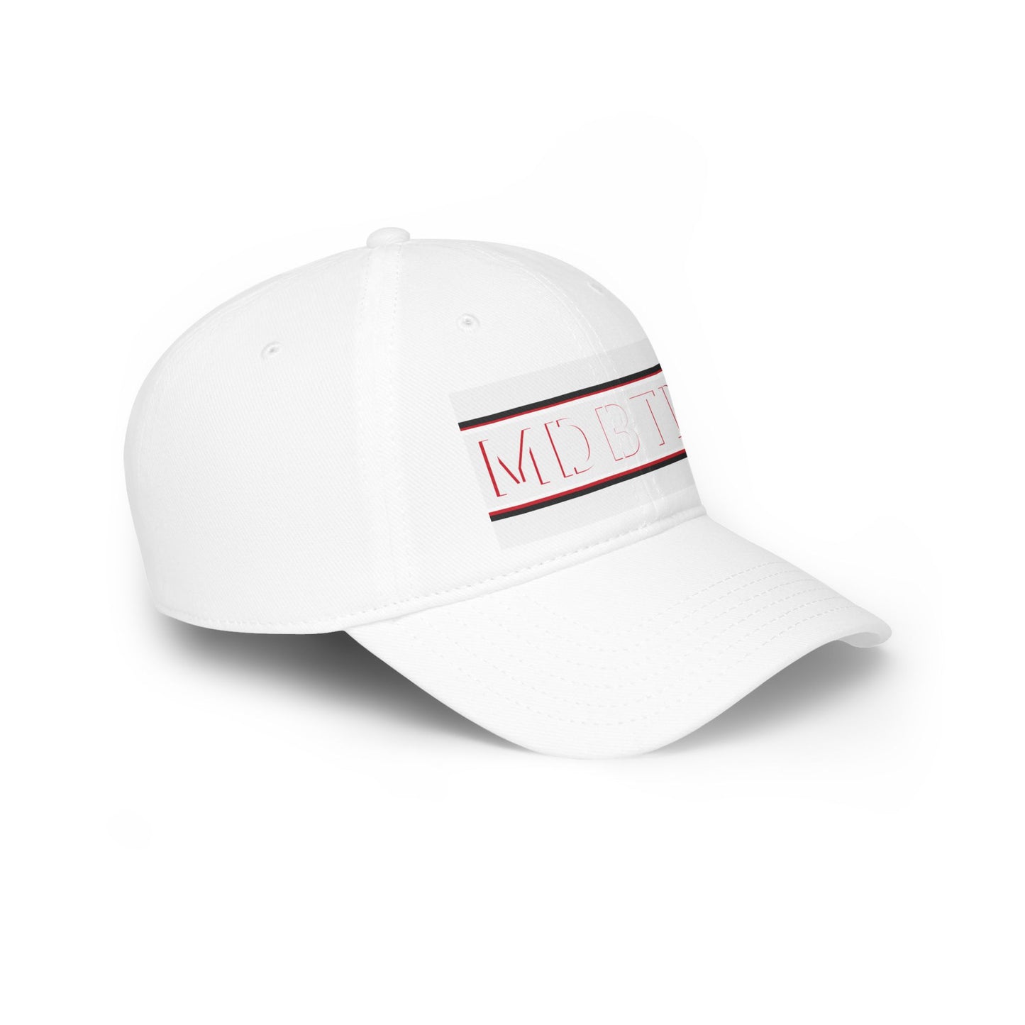 MDBTDJ#PSBWRLC White - Low Profile Baseball Cap, Hats, Hats, Tattooed Djs Shop