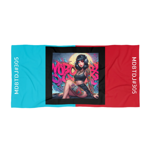 MDBTDJ#305 Premium Art Beach Towel Tattooed Dj's, Beach Towel, Beach Towels, Tattooed Djs Shop