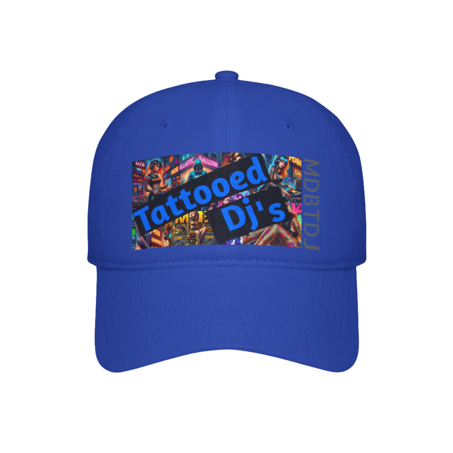 MDBTDJ#LPBCOG Blue - Low Profile Baseball Cap Tattooed Dj's Limited Edition, Hats, Headwear, Tattooed Djs Shop