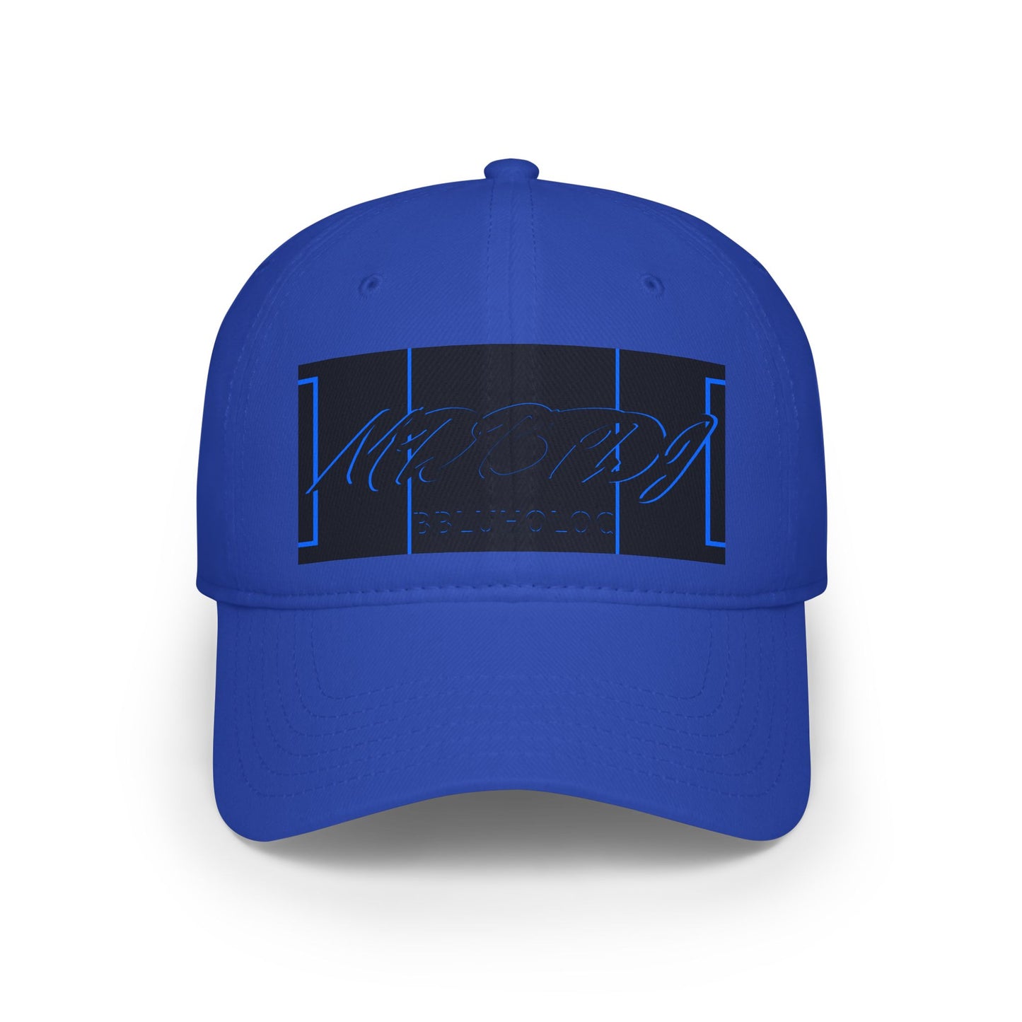 MDBTDJ#BBLUHOLOC Blue - Low Profile Baseball Cap, Hats, Headwear, Tattooed Djs Shop
