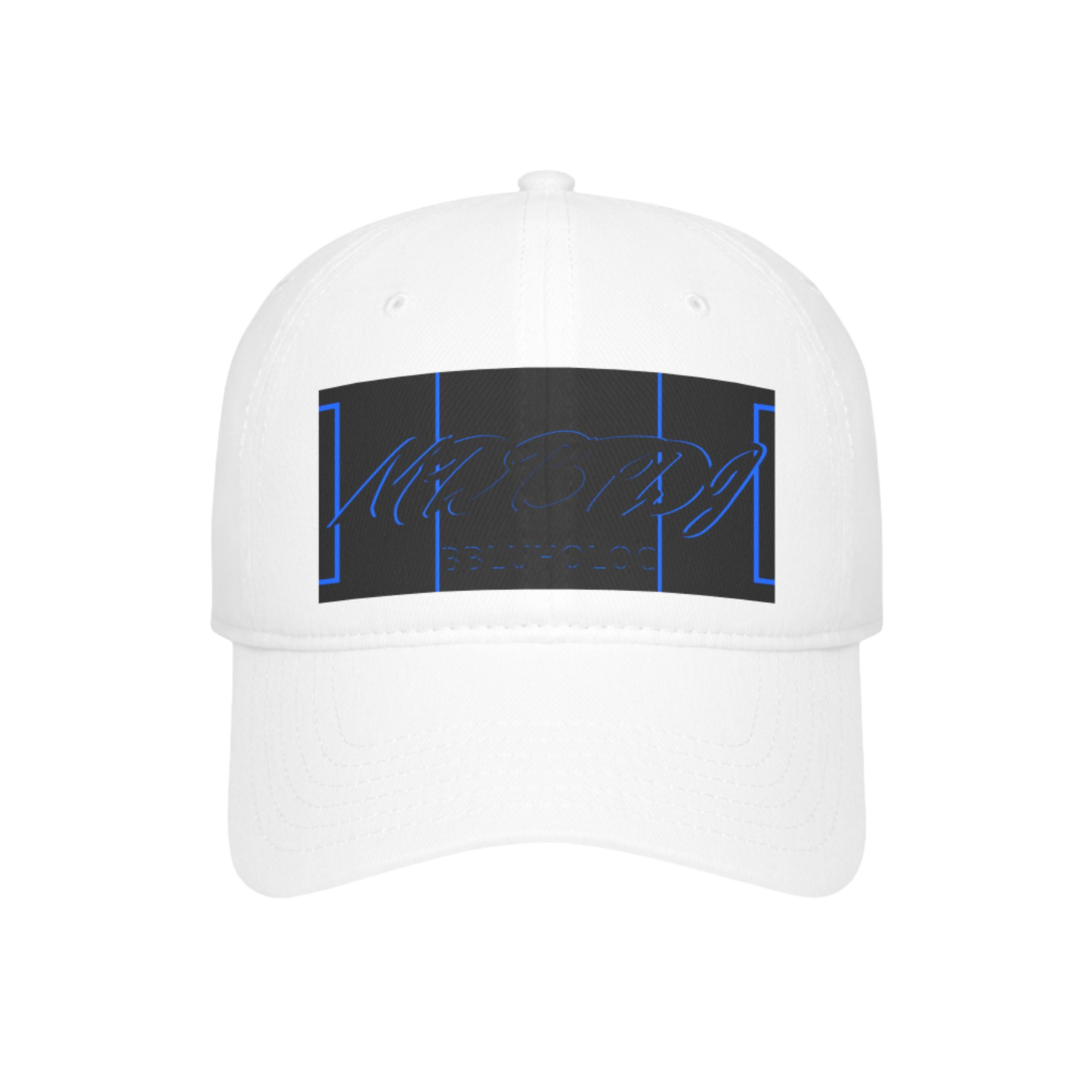MDBTDJ#BBLUHOLOC White - Low Profile Baseball Cap, Hats, Headwear, Tattooed Djs Shop