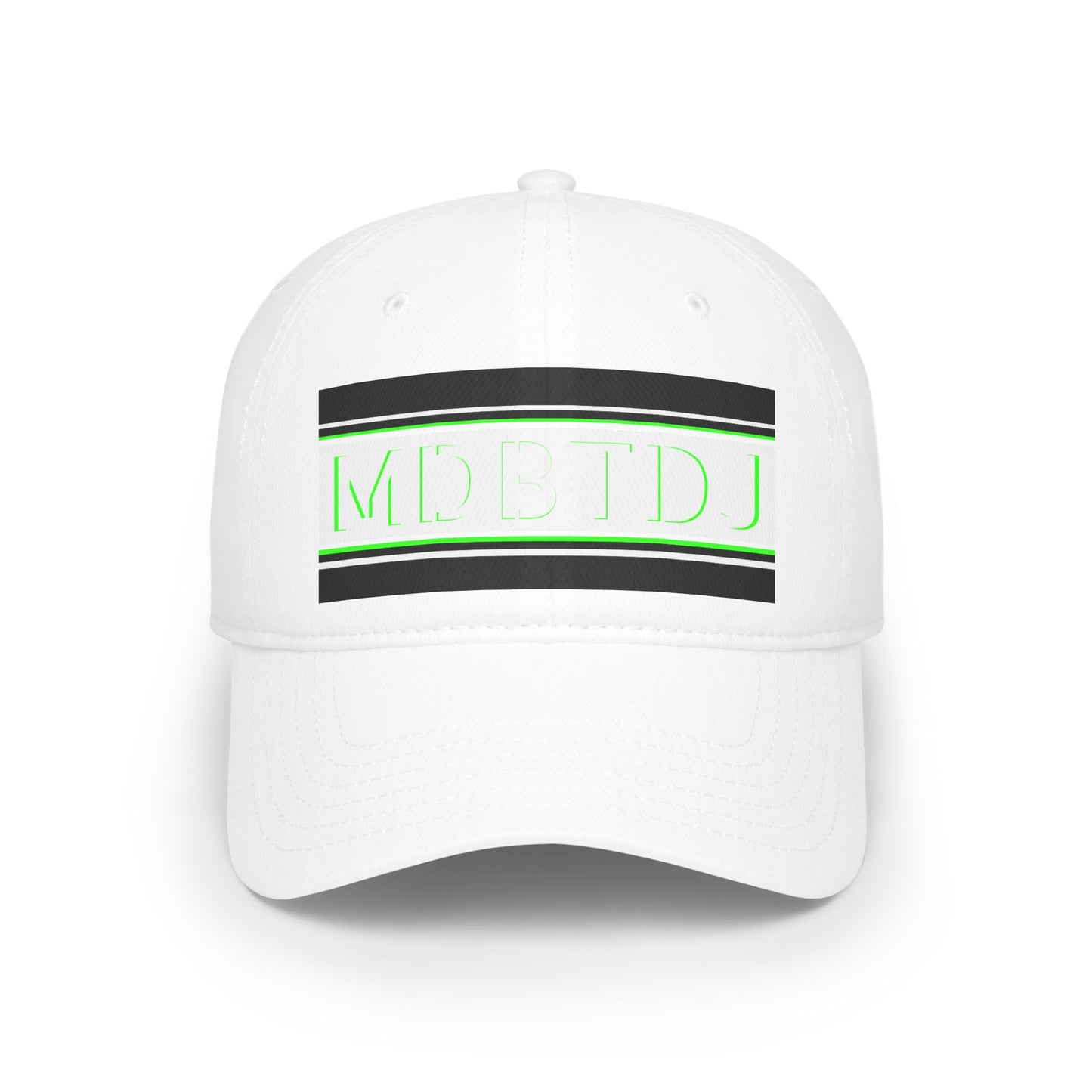 MDBTDJ#PSBWNGHC White - Low Profile Baseball Cap, Hats, Hats, Tattooed Djs Shop
