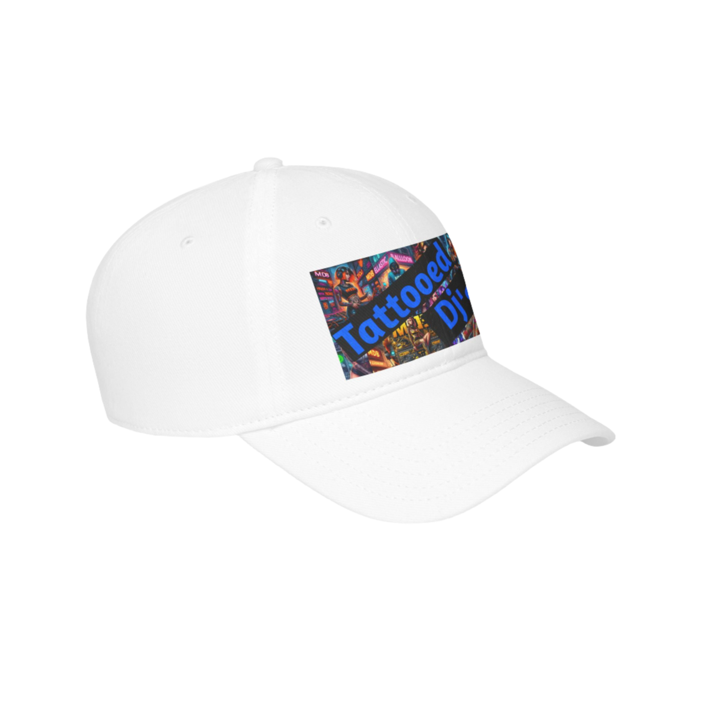 MDBTDJ#LPBCOG White - Low Profile Baseball Cap Tattooed Dj's Limited Edition, Hats, Hats, Tattooed Djs Shop