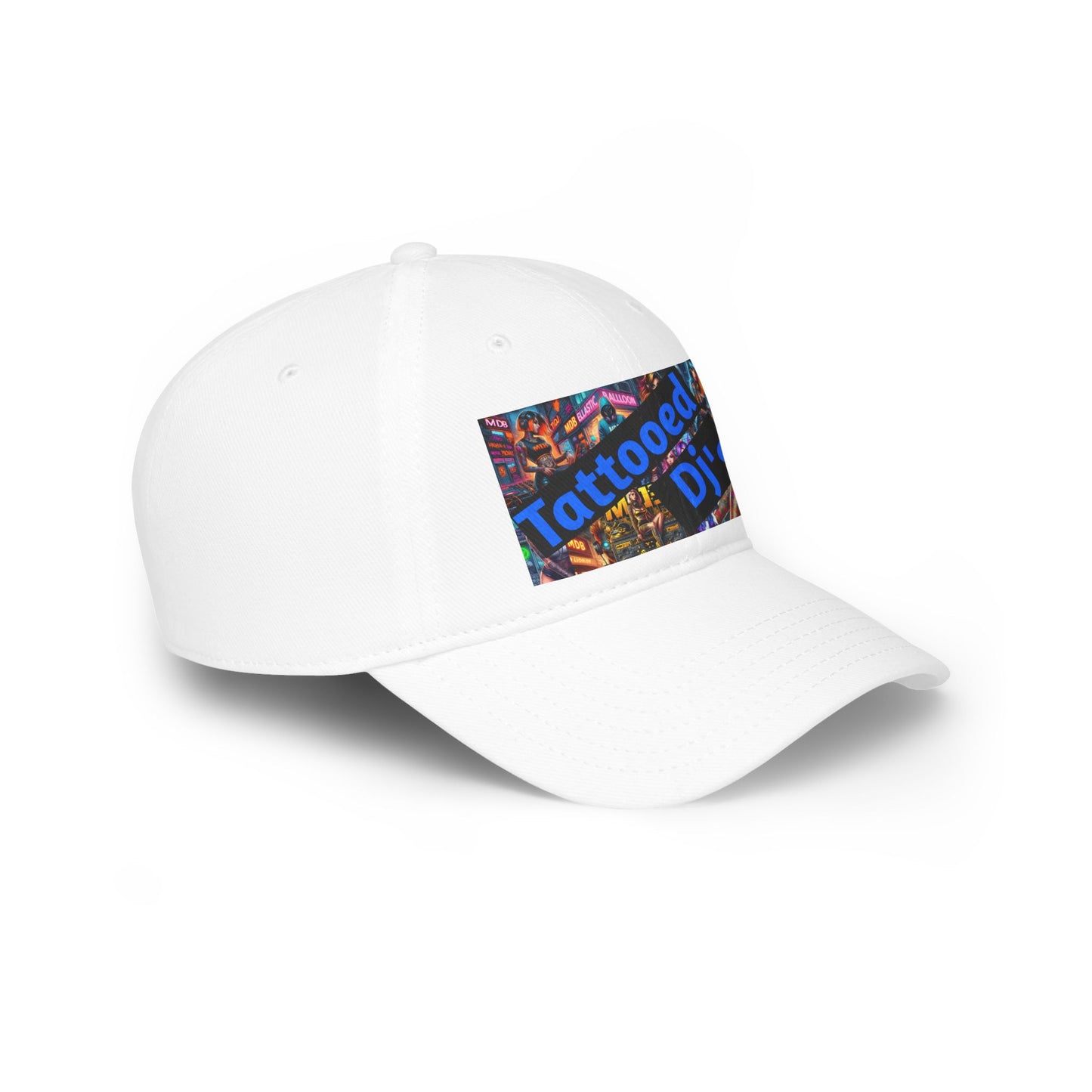 MDBTDJ#LPBCOG White - Low Profile Baseball Cap Tattooed Dj's Limited Edition, Hats, Tattooed Djs Shop