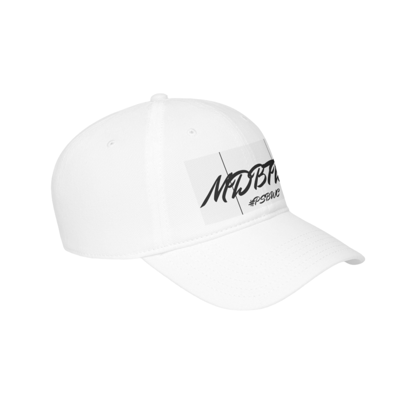 MDBTDJ#PSBWC White - Low Profile Baseball Cap, Hats, Hats, Tattooed Djs Shop