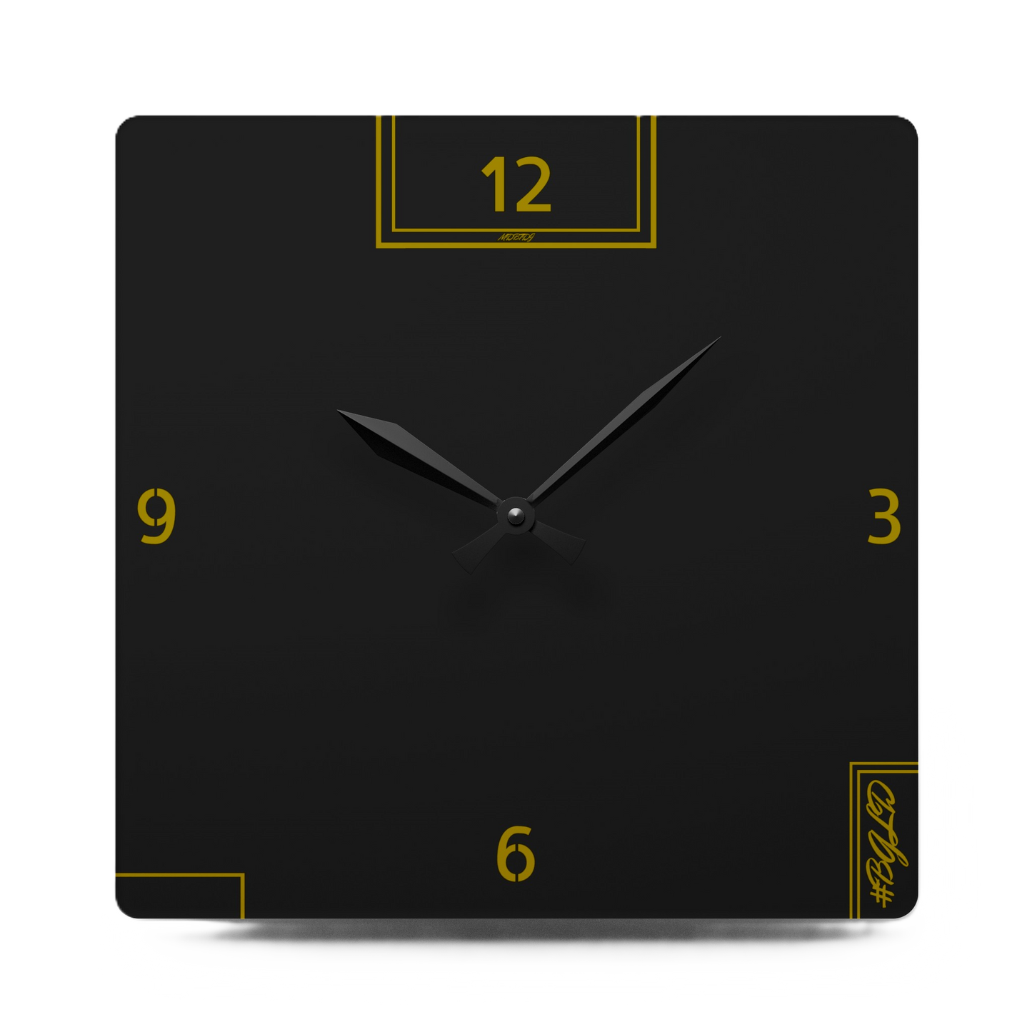 MDBTDJ#BGLD Premium Acrylic Wall Clock, Home Decor, Wall Clocks, Tattooed Djs Shop
