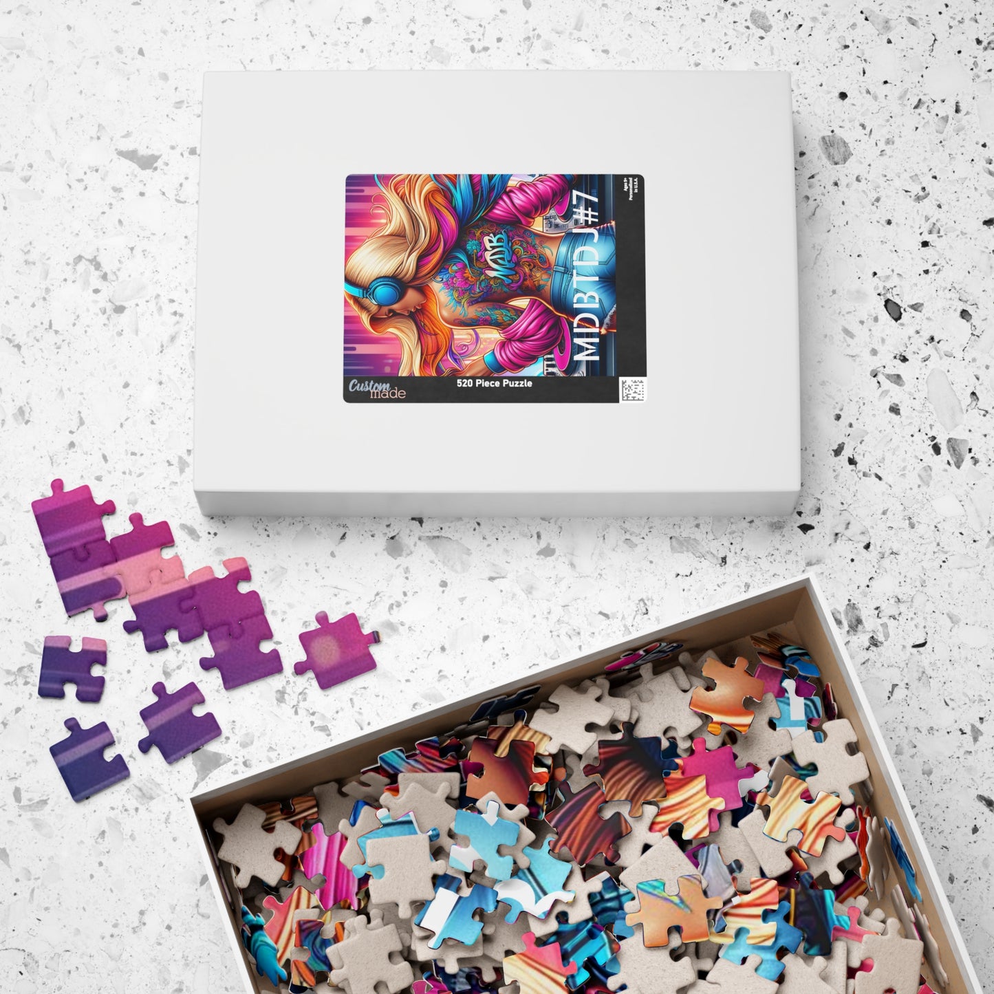MDBTDJ#7 Puzzle (110, 252, 520, 1014-piece) Tattooed Dj's Limited Edition, Puzzle, Puzzles, Tattooed Djs Shop