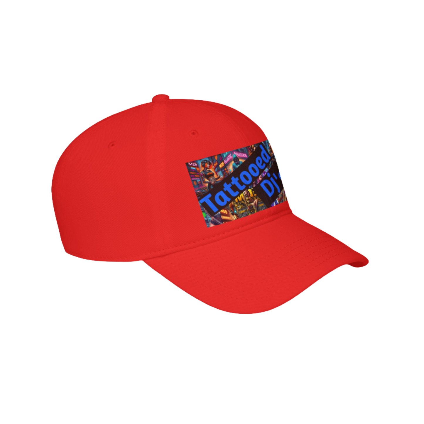 MDBTDJ#LPBCOG Red - Low Profile Baseball Cap Tattooed Dj's Limited Edition, Hats, Headwear, Tattooed Djs Shop