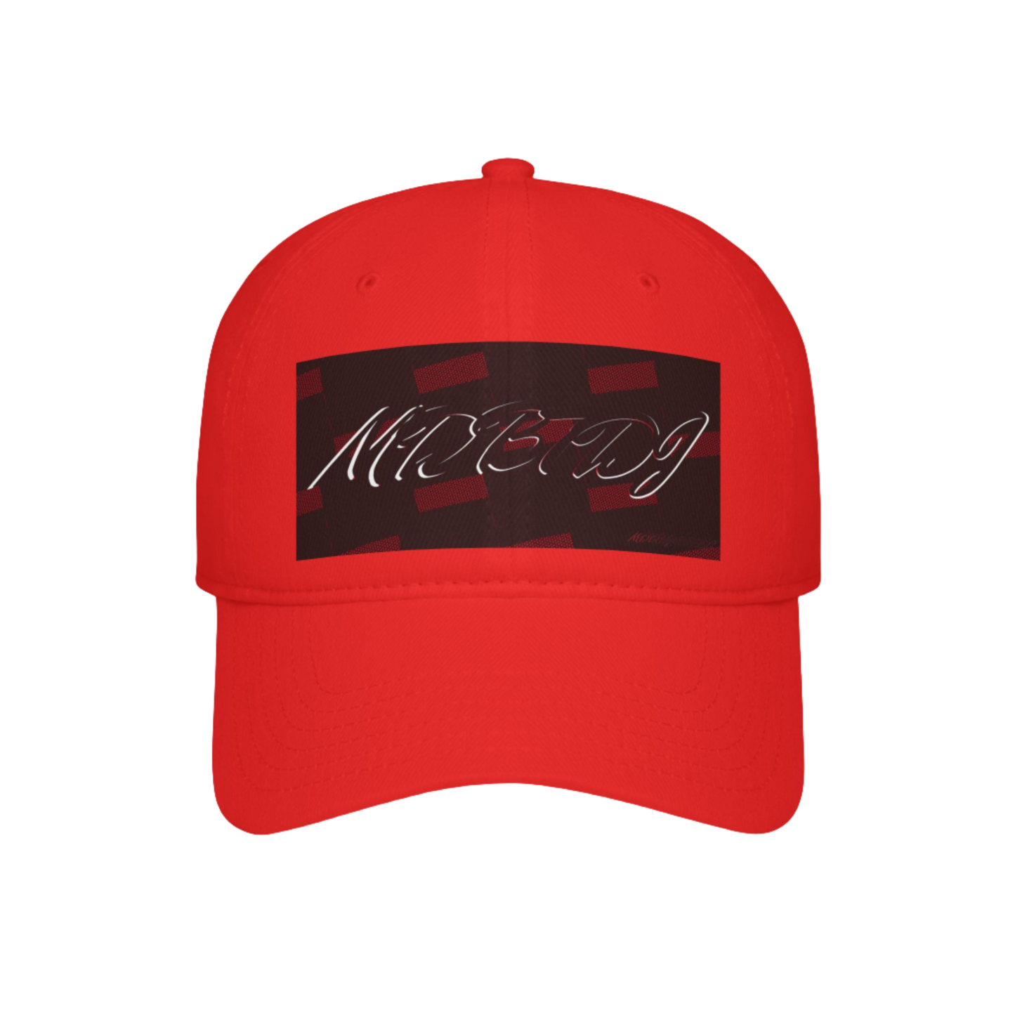 MDBTDJ#BRSQC Red - Low Profile Baseball Cap, Hats, Hats, Tattooed Djs Shop