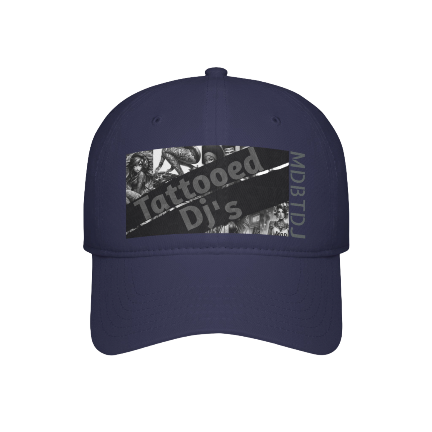 MDBTDJ#FPLGC Navy - Low Profile Baseball Cap Tattooed Dj's Limited Edition, Hats, Headwear, Tattooed Djs Shop