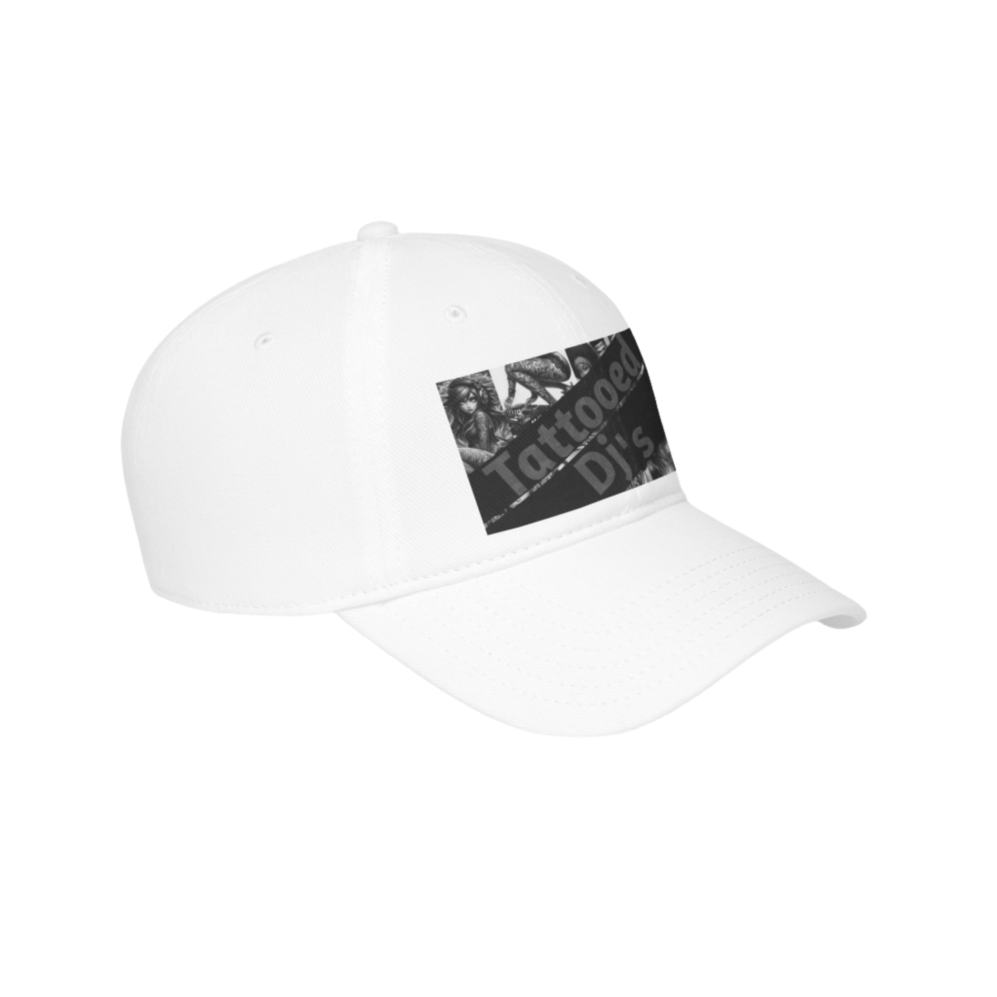 MDBTDJ#FPLGC White - Low Profile Baseball Cap Tattooed Dj's Limited Edition, Hats, Baseball Caps, Tattooed Djs Shop