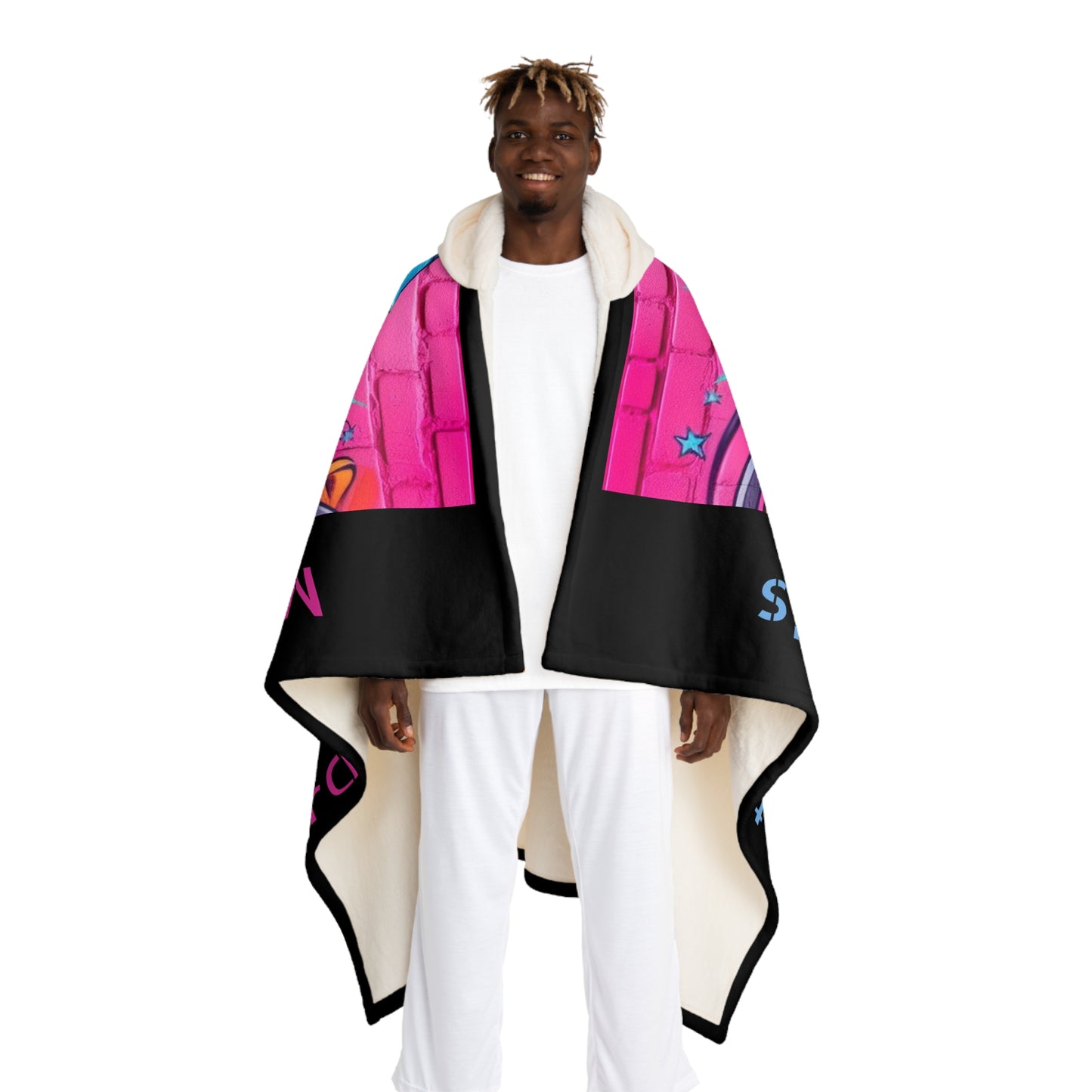 MDBTDJ#8 Hooded Sherpa Fleece Blanket Tattooed DJ's Limited Edition, All Over Prints, Tattooed Djs Shop