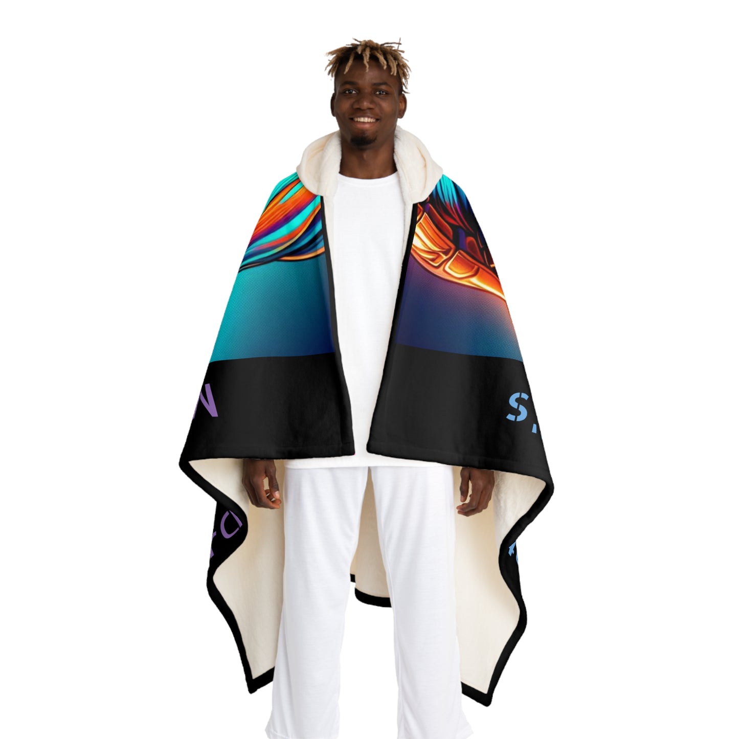 MDBTDJ#1 Hooded Sherpa Fleece Blanket Tattooed Dj's Limited Edition, All Over Prints, Tattooed Djs Shop