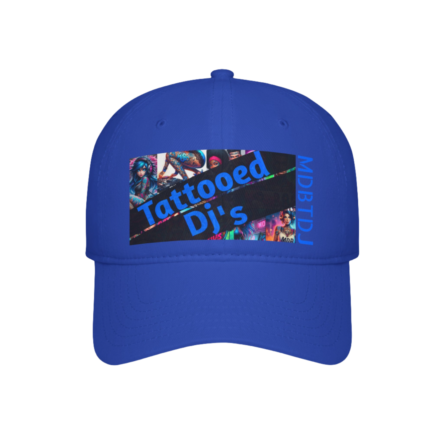 MDBTDJ#FPLCC Blue - Low Profile Baseball Cap Tattooed Dj's Limited Edition, Hats, Headwear, Tattooed Djs Shop