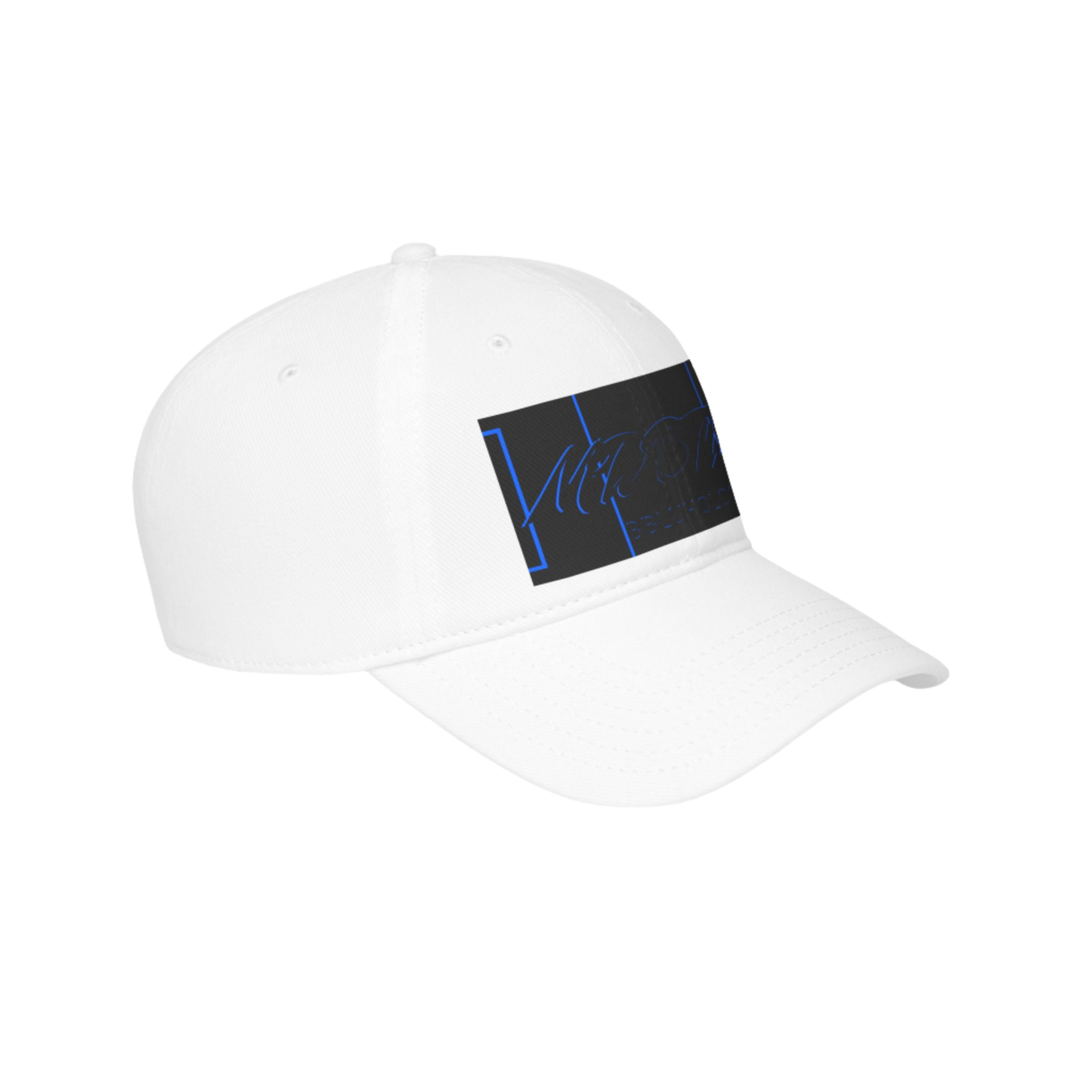 MDBTDJ#BBLUHOLOC White - Low Profile Baseball Cap, Hats, Headwear, Tattooed Djs Shop