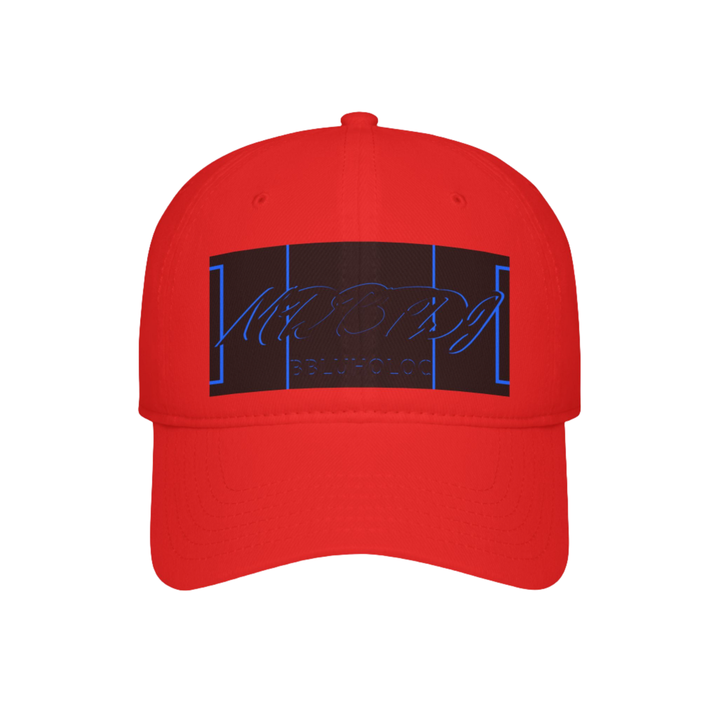 MDBTDJ#BBLUHOLOC Red - Low Profile Baseball Cap, Hats, Hats, Tattooed Djs Shop