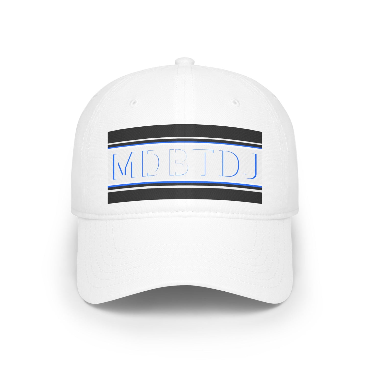 MDBTDJ#PSBWBLUHC White - Low Profile Baseball Cap, Hats, Hats, Tattooed Djs Shop