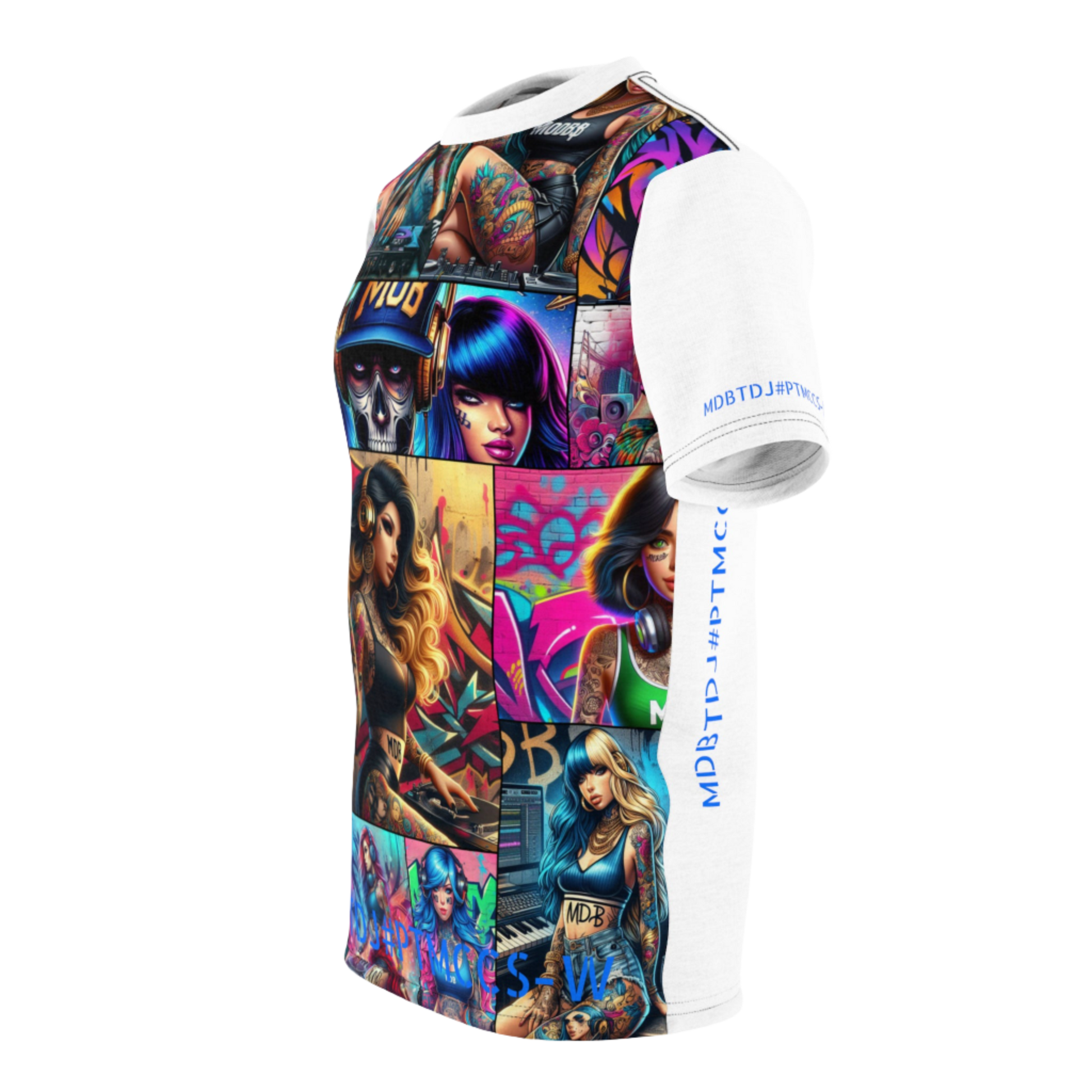 MDBTDJ#PTMCCS-W Premium Art Tee Shirt - Tattooed Dj's Limited Edition - Unisex, T-Shirt, Clothing Tops, Tattooed Djs Shop