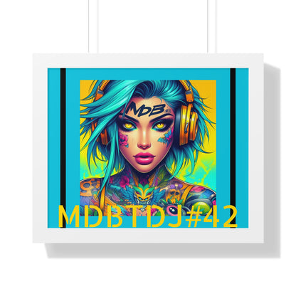 MDBTDJ#42 20x16 Framed Horizontal Poster Wall Decor, Poster, Tattooed Djs Shop