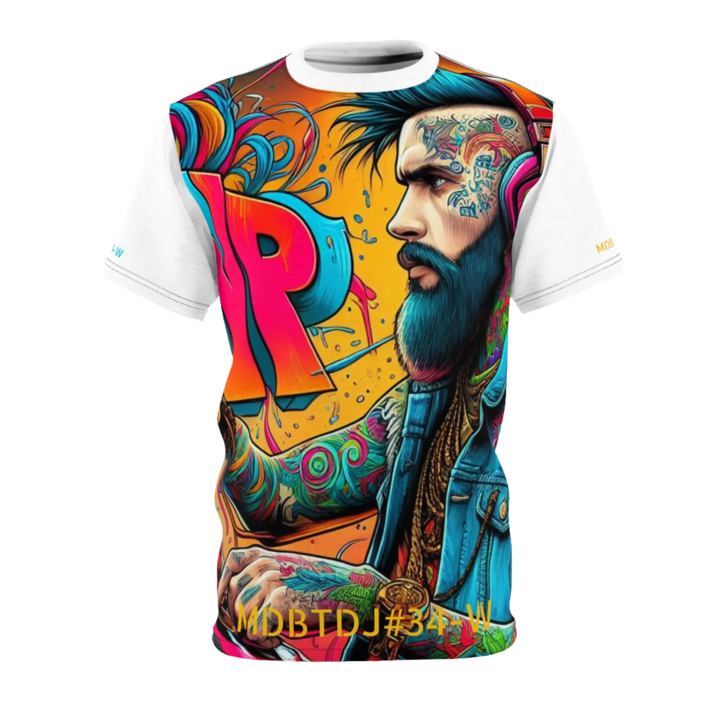 MDBTDJ#34-W Premium Art Tee Shirt - Tattooed Dj's Limited Edition - Unisex, T-Shirt, T-Shirts, Tattooed Djs Shop