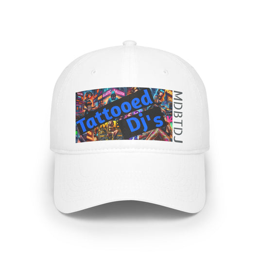 MDBTDJ#LPBCOG White - Low Profile Baseball Cap Tattooed Dj's Limited Edition, Hats, Tattooed Djs Shop