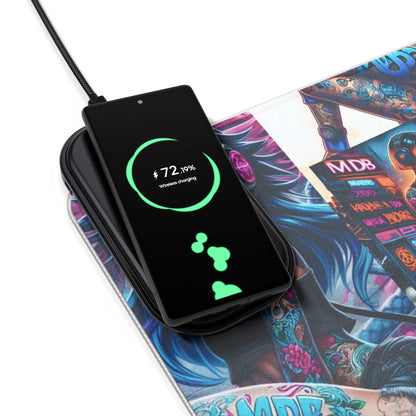 MDBTDJ#LDMP LED Gaming Mouse Pad, Wireless Charging Tattooed Dj's Limited Edition, Home Decor, Tattooed Djs Shop