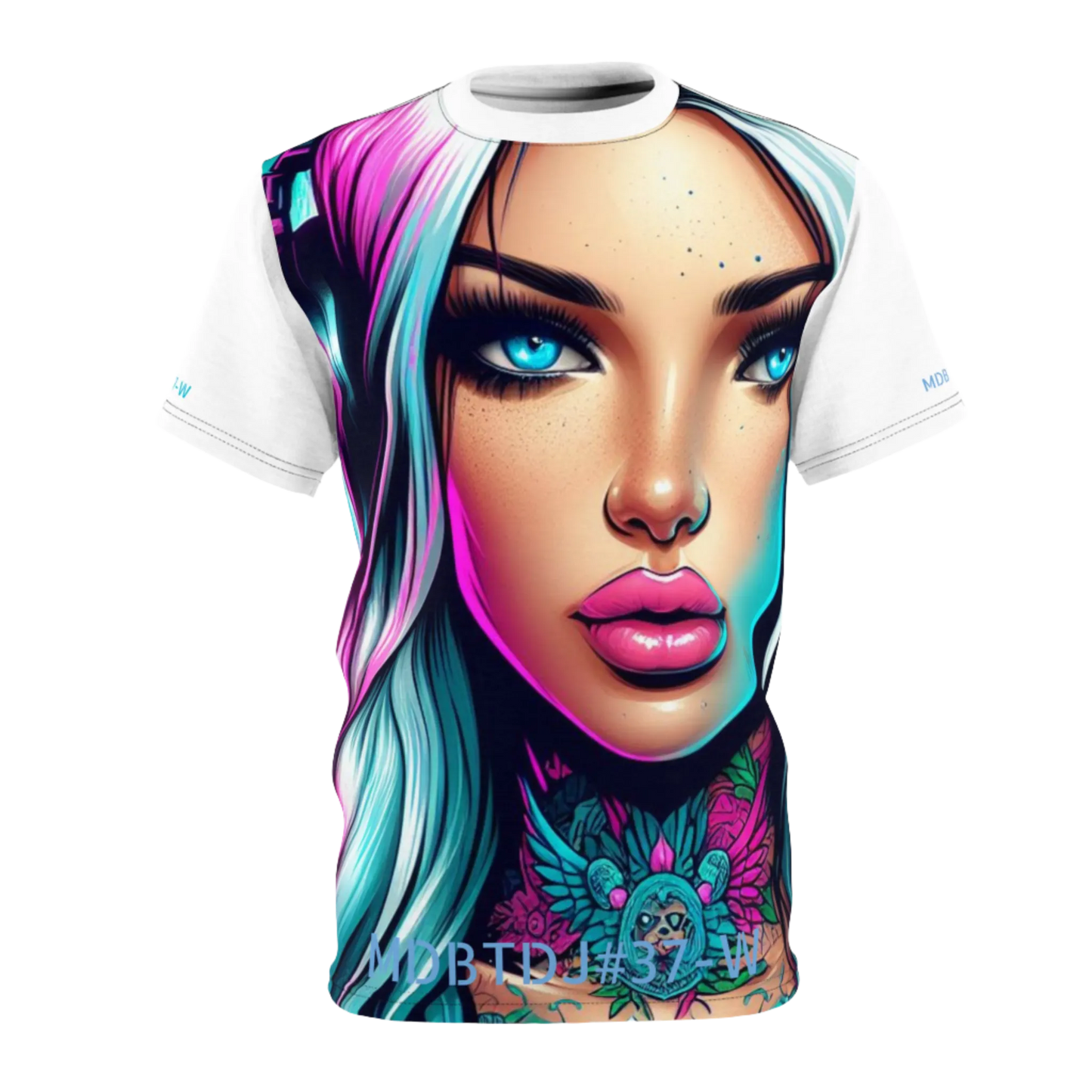 MDBTDJ#37-W Premium Art Tee Shirt - Tattooed Dj's Limited Edition - Unisex, T-Shirt, Activewear Tops, Tattooed Djs Shop