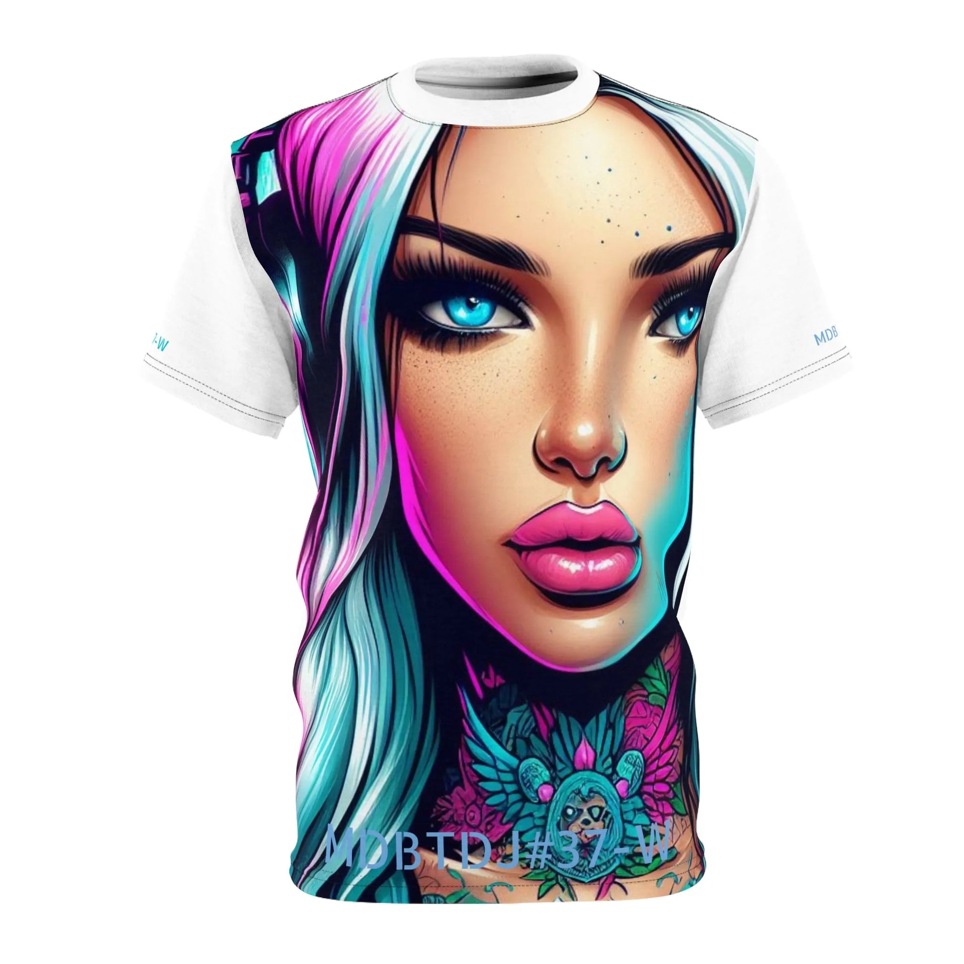 MDBTDJ#37-W Premium Art Tee Shirt - Tattooed Dj's Limited Edition - Unisex, T-Shirt, Activewear Tops, Tattooed Djs Shop