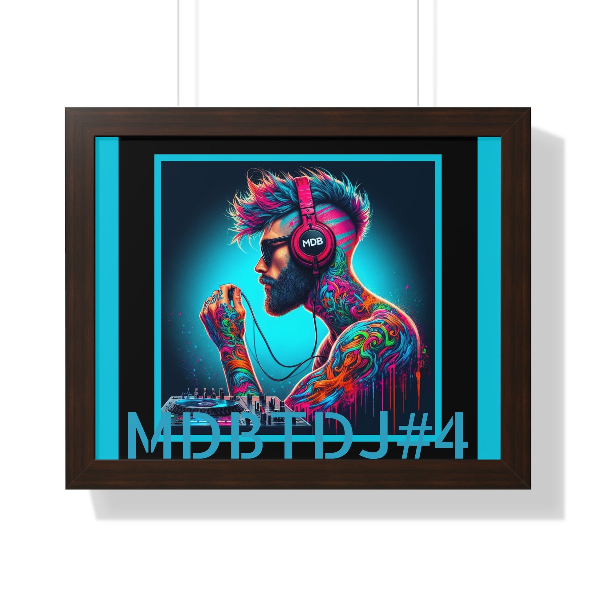 MDBTDJ#4 20x16 Tattooed Dj's LE Framed Horizontal Poster Wall Decor, Poster, Tattooed Djs Shop