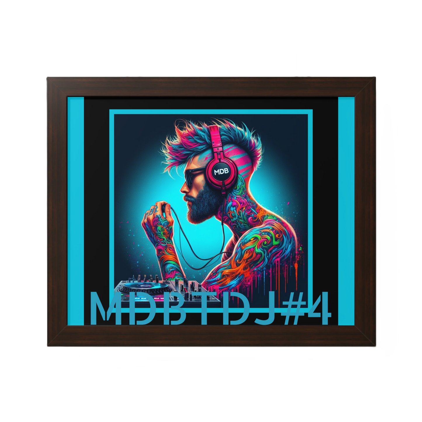 MDBTDJ#4 20x16 Tattooed Dj's LE Framed Horizontal Poster Wall Decor