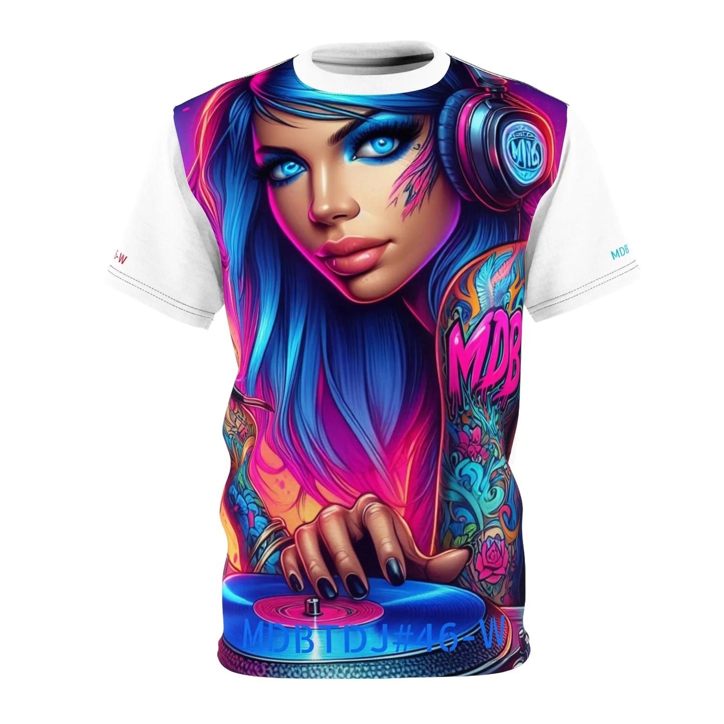 MDBTDJ#46-W Premium Art Tee Shirt - Tattooed Dj's Limited Edition - Unisex, T-Shirt, T-Shirts, Tattooed Djs Shop
