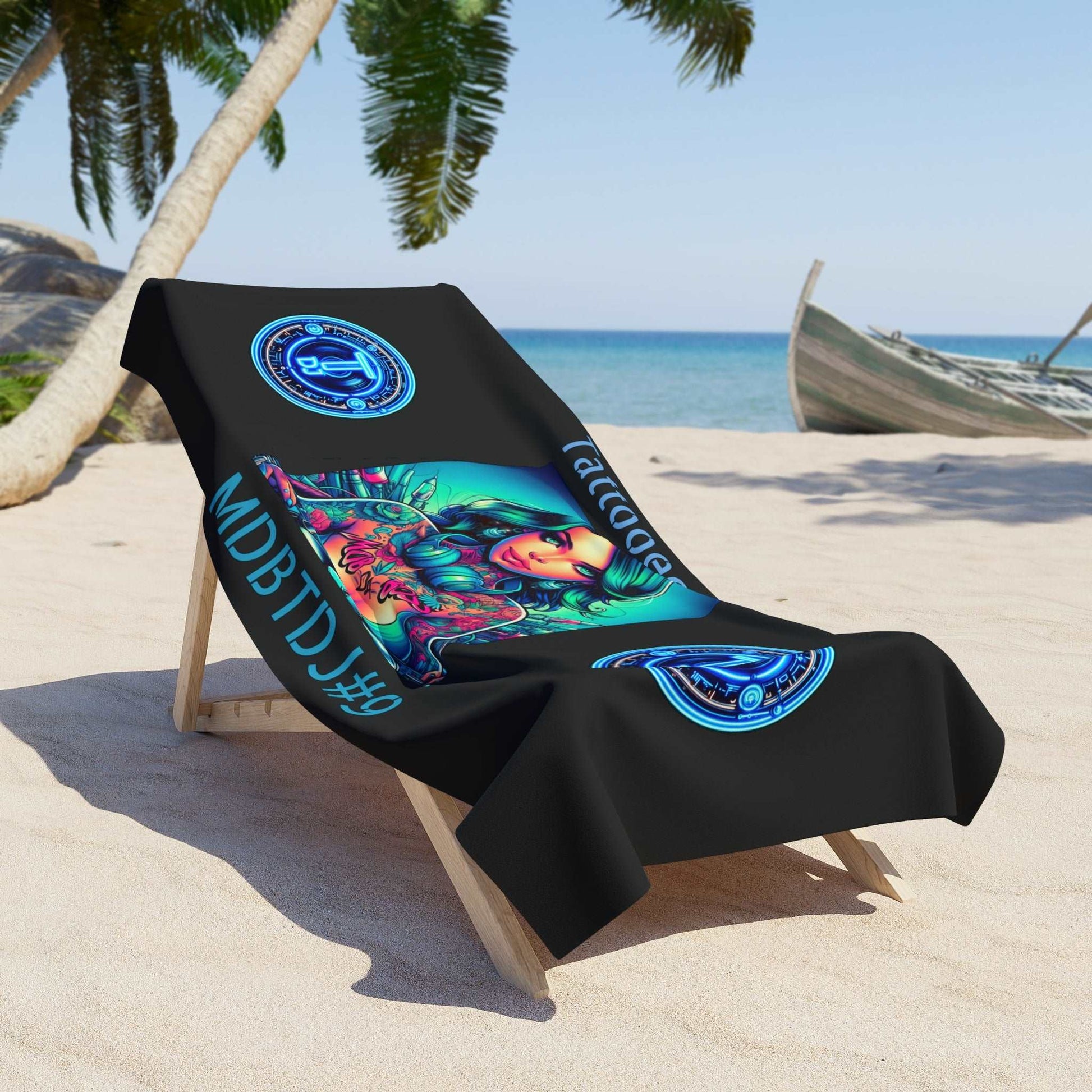 MDBTDJ#9 Beach Towel Tattooed DJ's Limited Edition, Home Decor, Tattooed Djs Shop