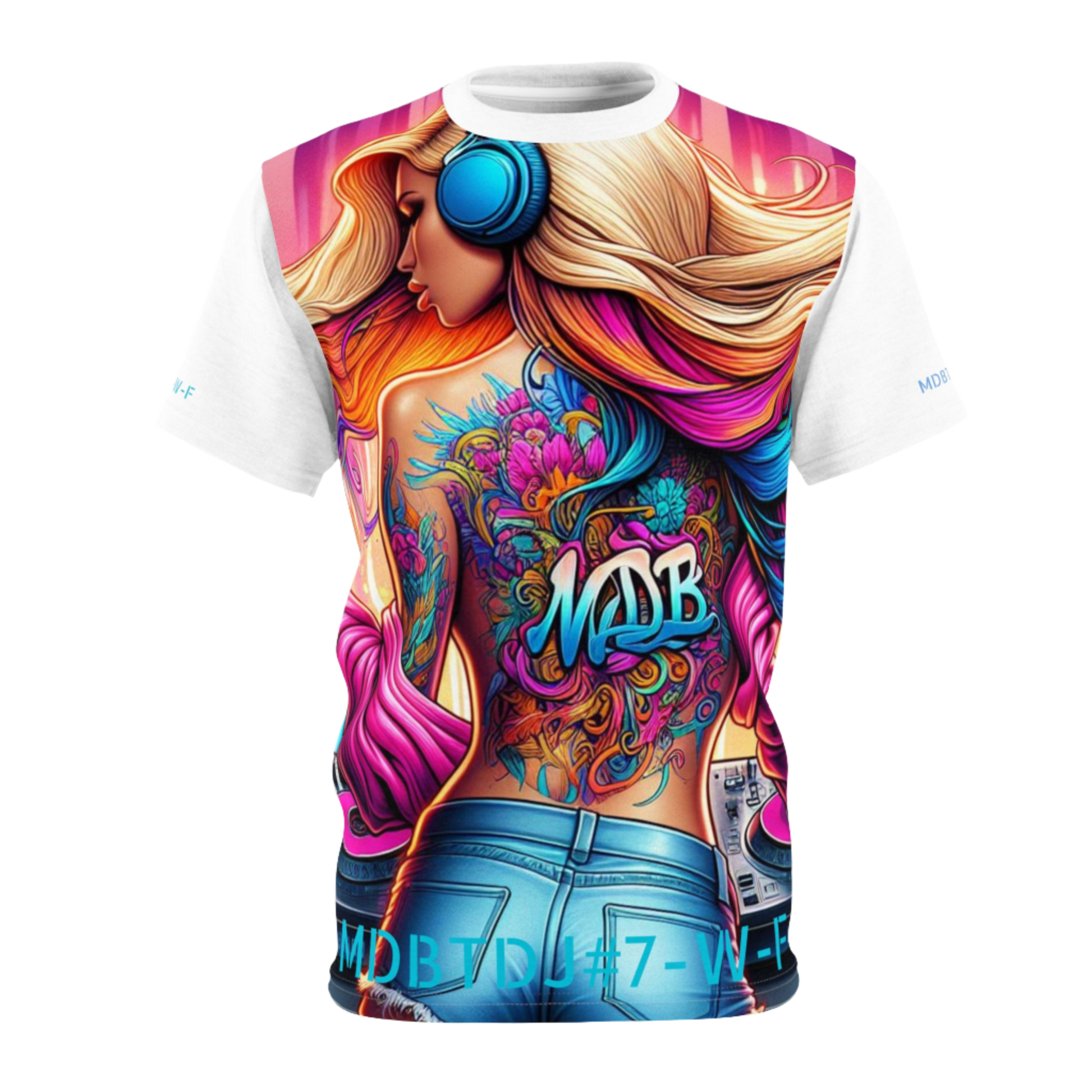 MDBTDJ#7-W-F Premium Tee Shirt - Tattooed Dj's Limited Edition - Unisex, T-Shirt, Clothing Tops, Tattooed Djs Shop