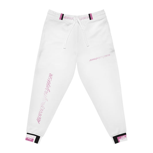 MDBTDJ#OG1WGPNKSQ Pink / Black / White Athletic Joggers, Sweat Pants, Sweatpants, Tattooed Djs Shop
