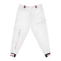 MDBTDJ#OG1WGPNKSQ Pink / Black / White Athletic Joggers