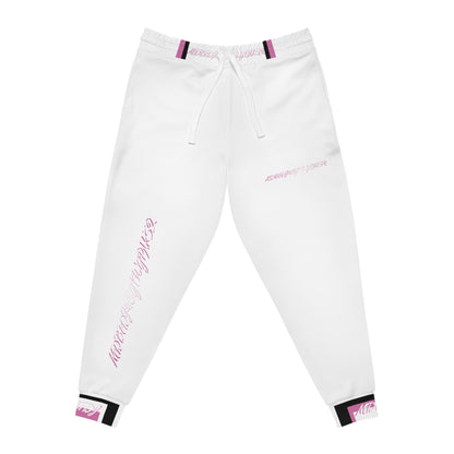 MDBTDJ#OG1WGPNKSQ Pink / Black / White Athletic Joggers