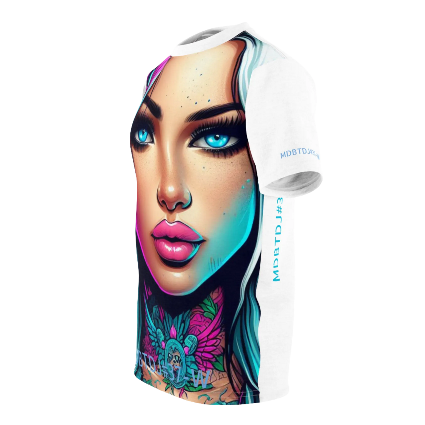 MDBTDJ#37-W Premium Art Tee Shirt - Tattooed Dj's Limited Edition - Unisex, T-Shirt, Activewear Tops, Tattooed Djs Shop