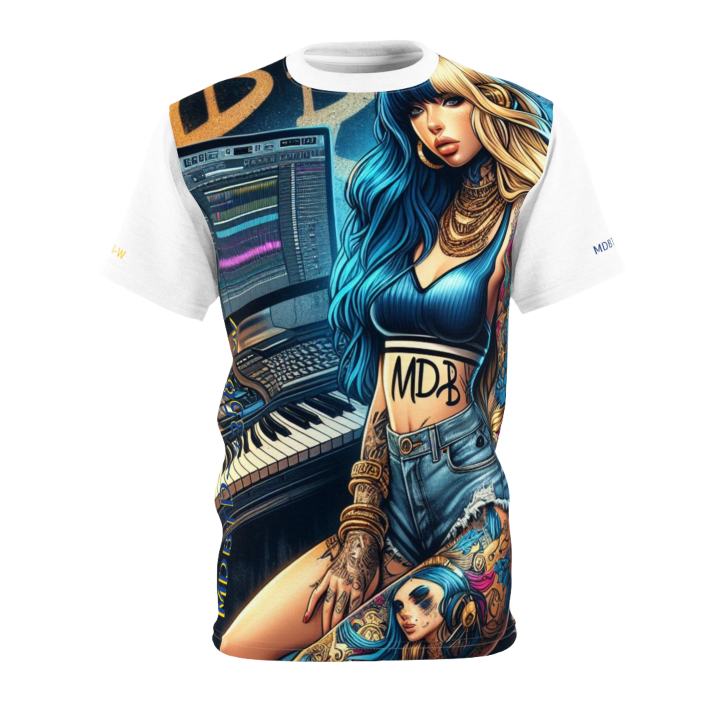 MDBTDJ#358-W Premium Tee Shirt - Unisex Tattooed Dj's Limited Edition